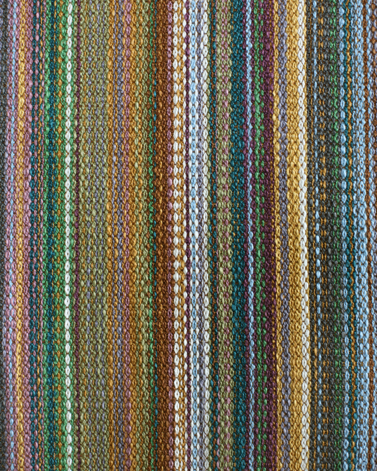 Prism Stripe Fabric in Multi Forest