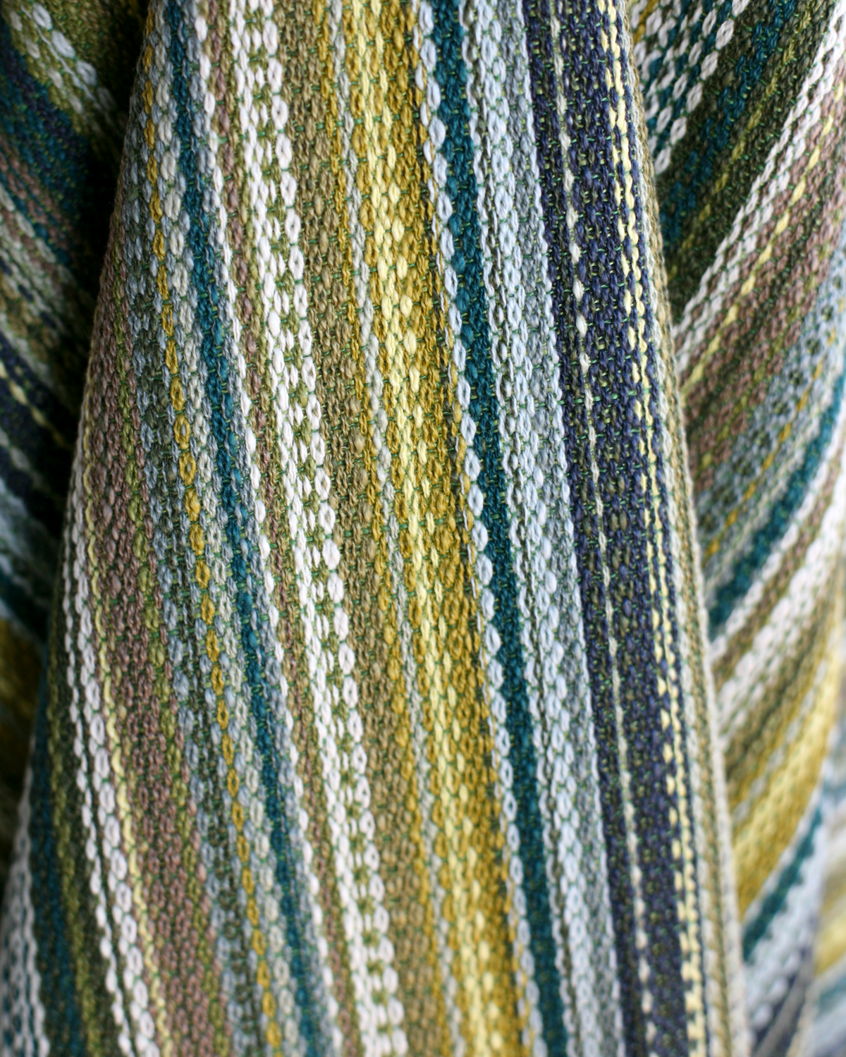 Prism Stripe Fabric in Multi Green