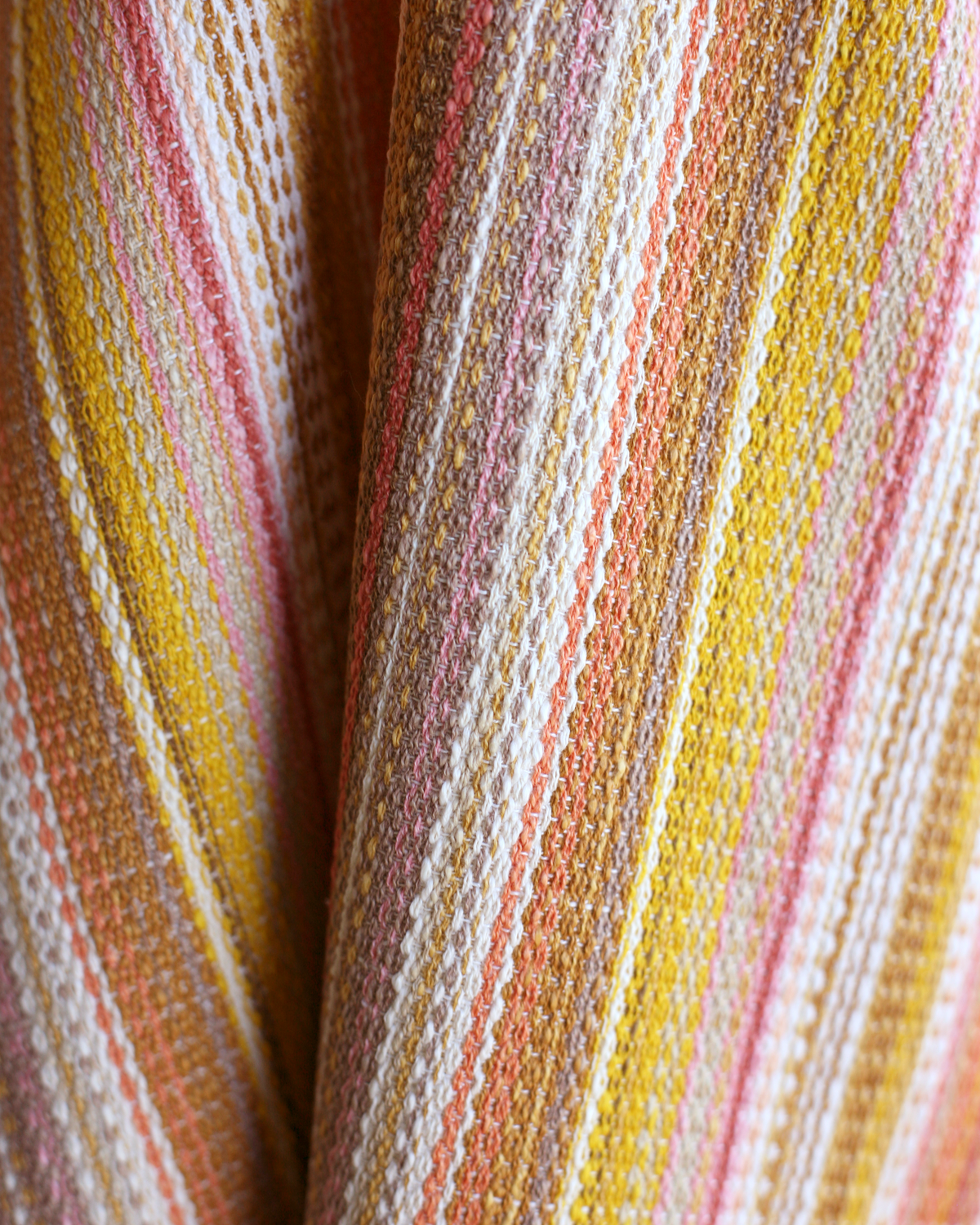 Prism Stripe Fabric in Multi Yellow/Pink