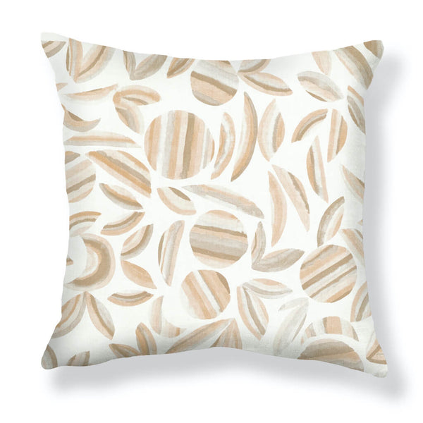 Striped Garden Pillow in Taupe