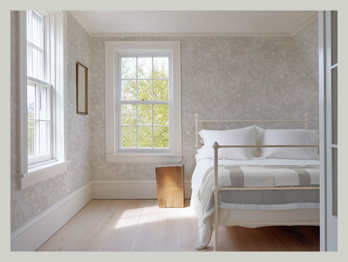 Swirled Cloud Wallpaper in Gray