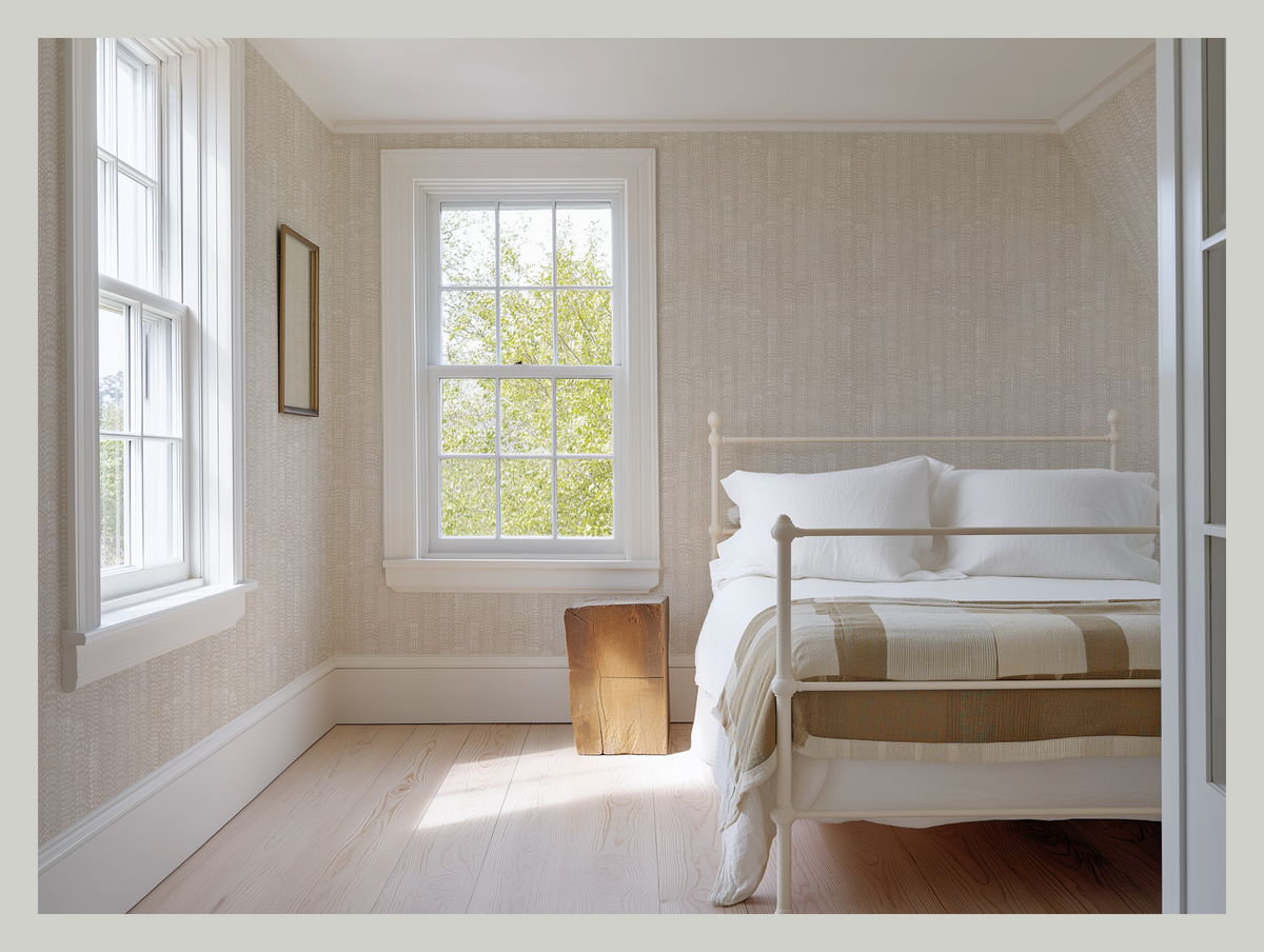 Treetops Wallpaper in Parchment
