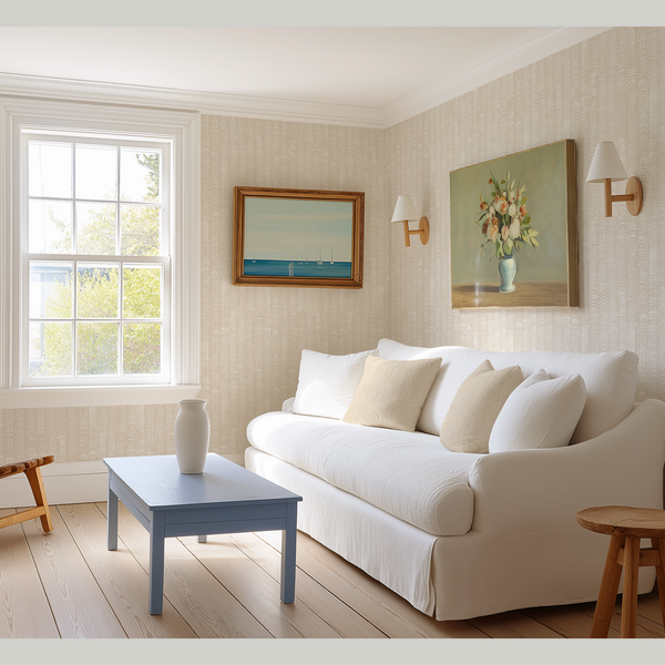 Treetops Wallpaper in Parchment