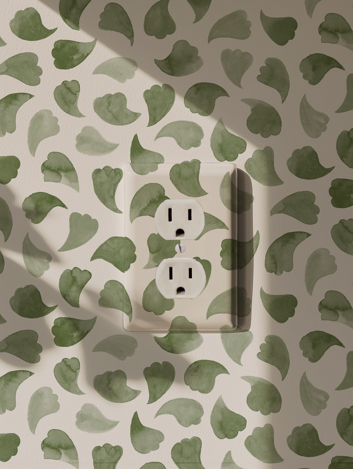 Bubbly Leaves Wallpaper in Green
