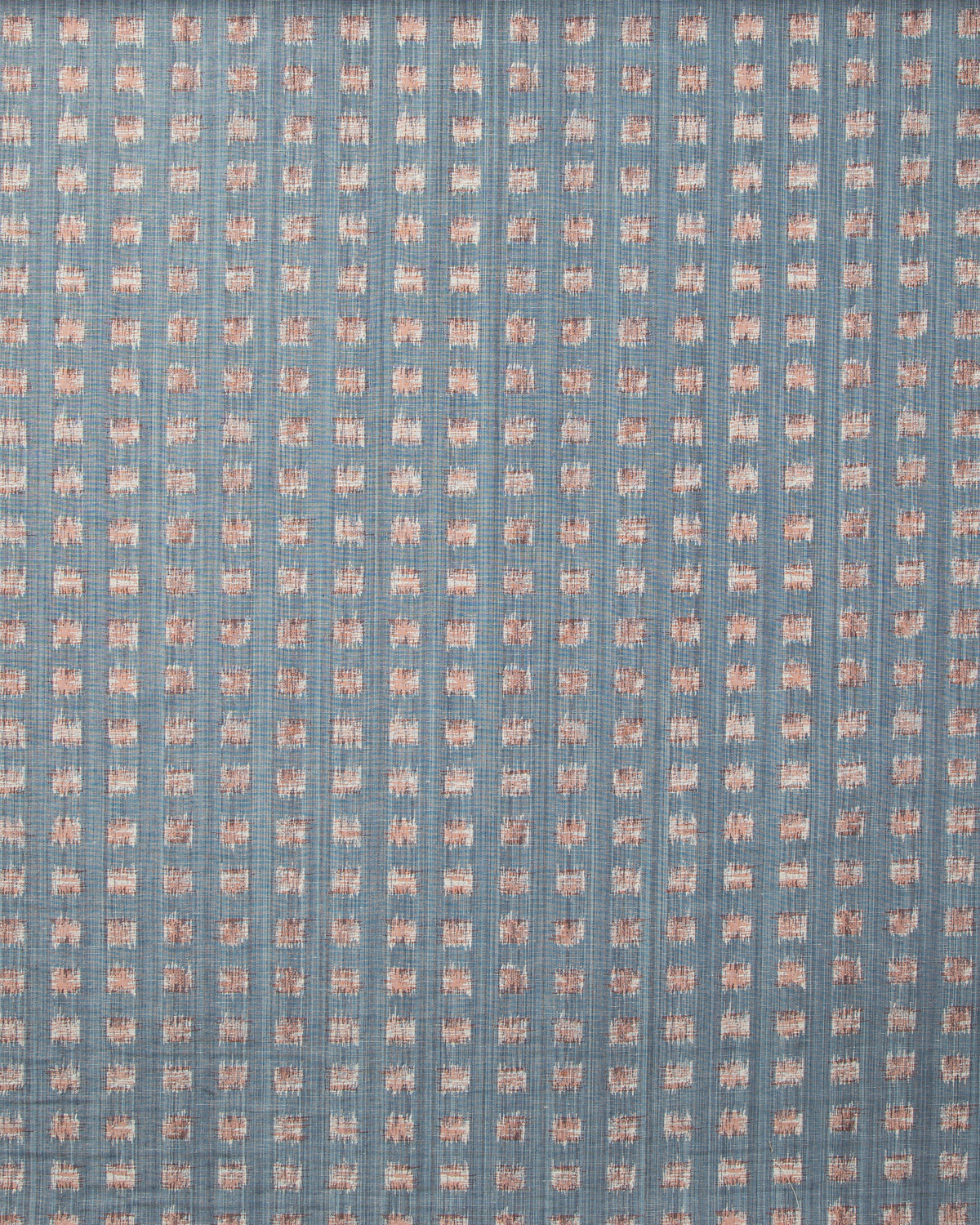 Gridded Ikat Fabric in Blue Pink