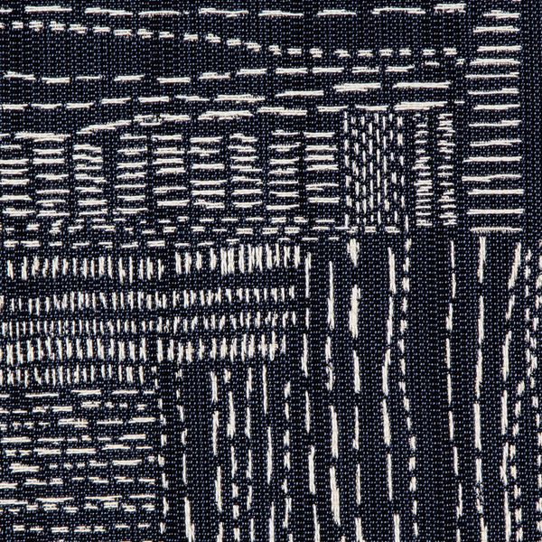 Sashiko Fabric - Pre-printed Sashiko Fabric - Asanoha - Dark Navy