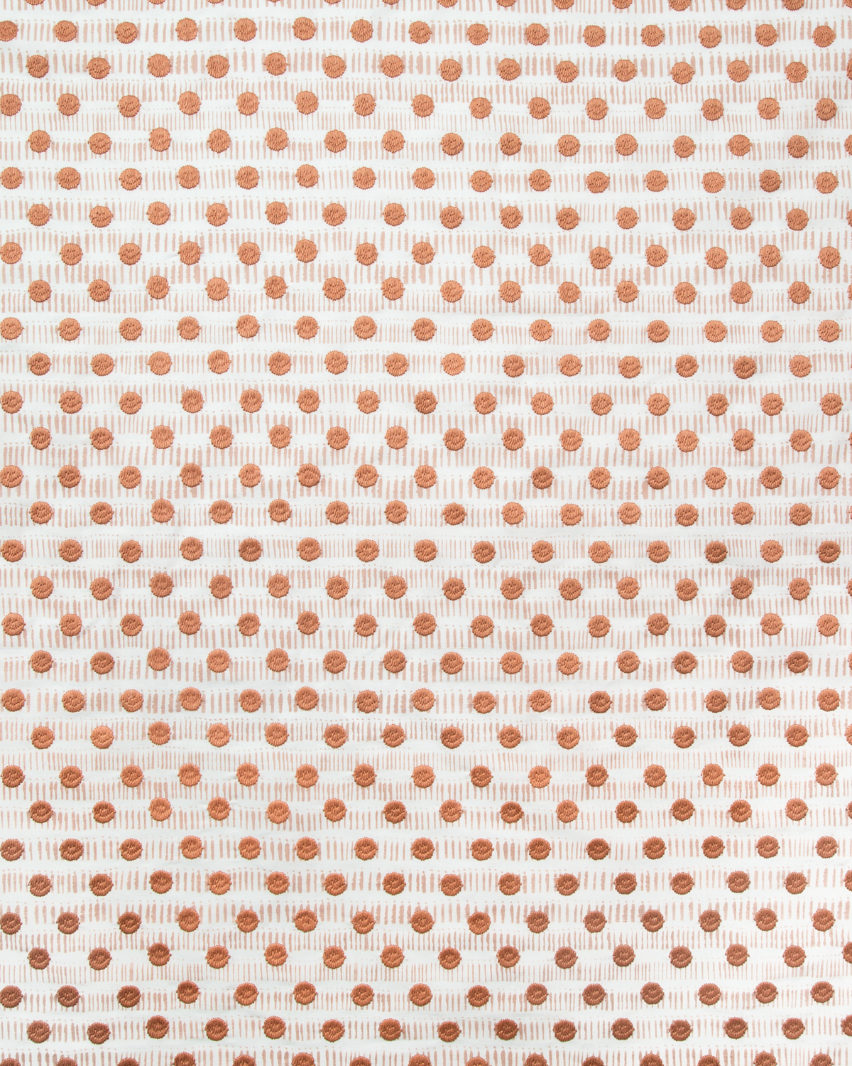 Dot Dash Fabric in Blush/Tangerine