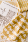 Dotted Lines Fabric in Yellow Image 4