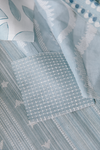 Budding Stripe Fabric in Light Blue Image 5