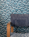Sashiko Stitch Fabric in Navy Image 5