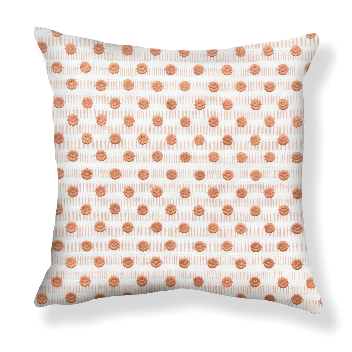 Dot Dash in Blush / Tangerine Pillow