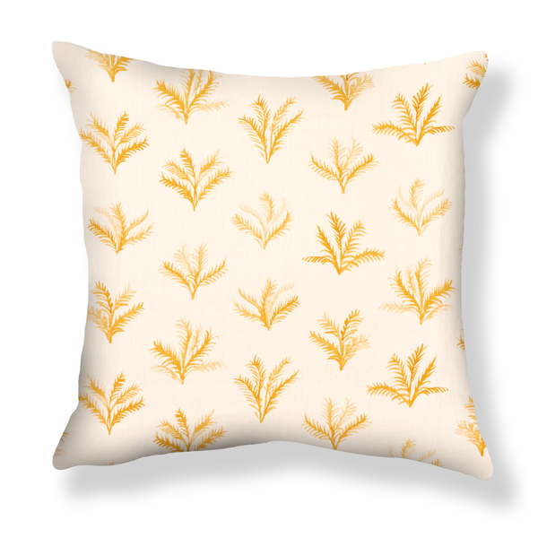 Little Palm Pillow in Goldenrod
