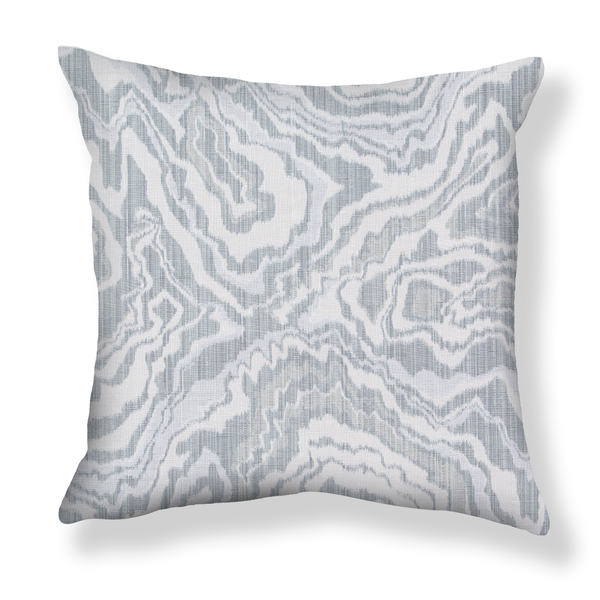 Marble Geode Pillow in Pale Marine