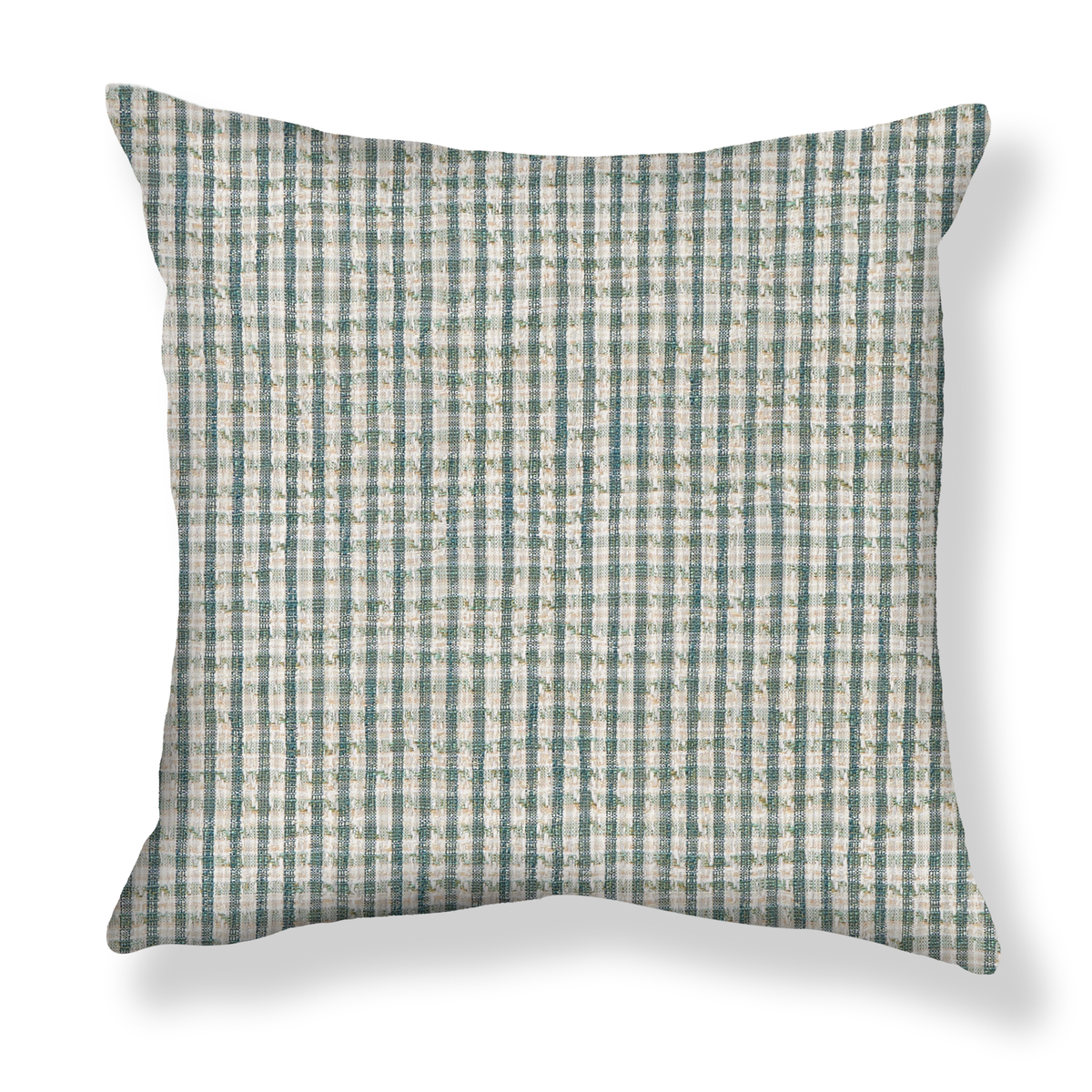 Mini Check Pillow in Green