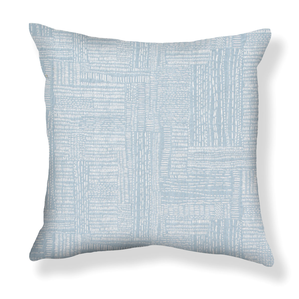 Sashiko Stitch Pillow in Pale Mist