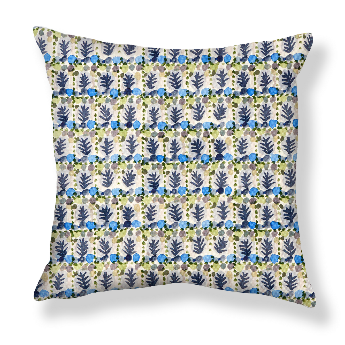 Tree Grove Pillow in Navy/Green