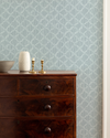 Carved Ogee Wallpaper in Ice Blue Image 2
