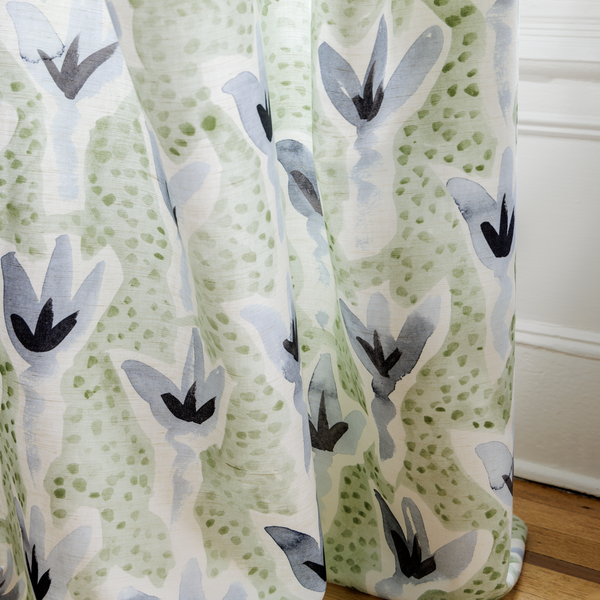 Sprigs Fabric in Green/Blue