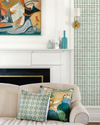 Mason Plaid Wallpaper in Green Image 3