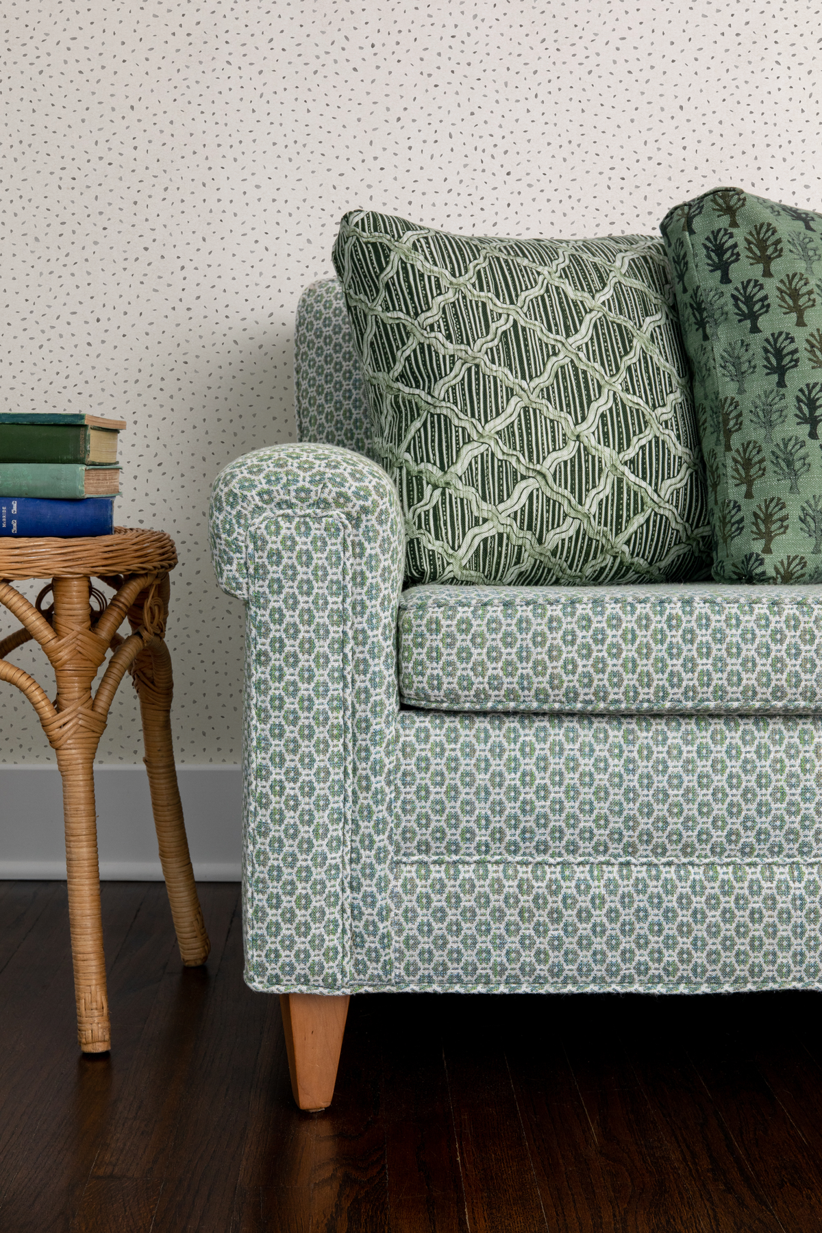 Painted Dot Wallpaper in Gray/Parchment