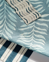 Painted Stripe Fabric in Marine & Black Image 4