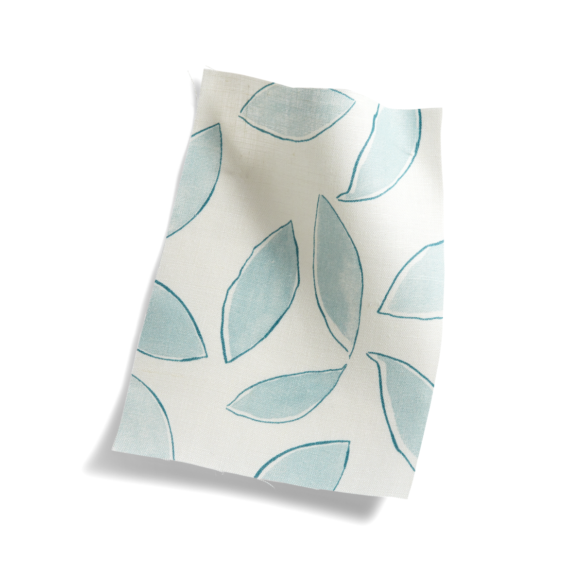 Leaves Fabric in Marine & Ice