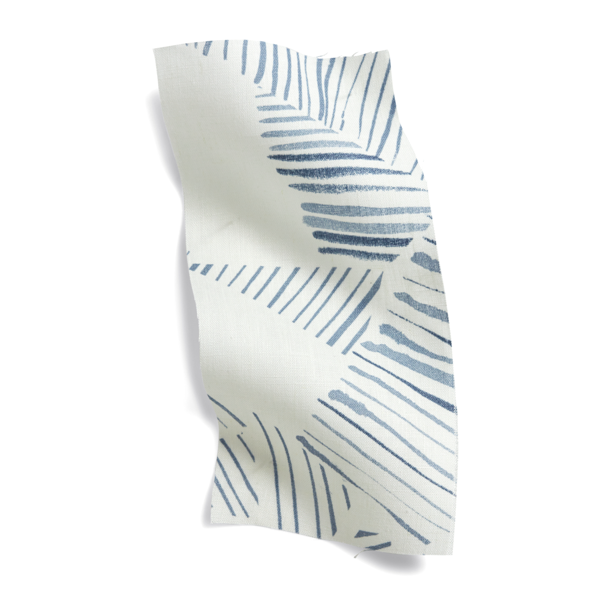Mixed Stripe Fabric in Blue-Slate