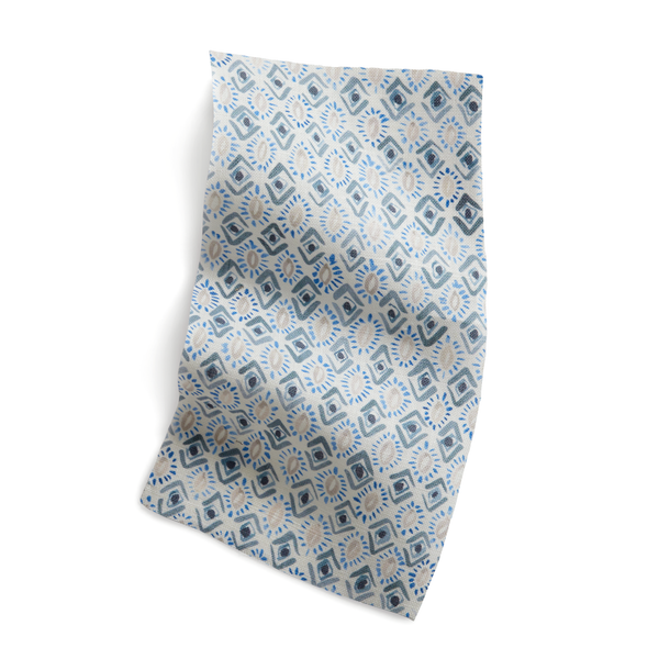 Gems Fabric in Blue/Gray