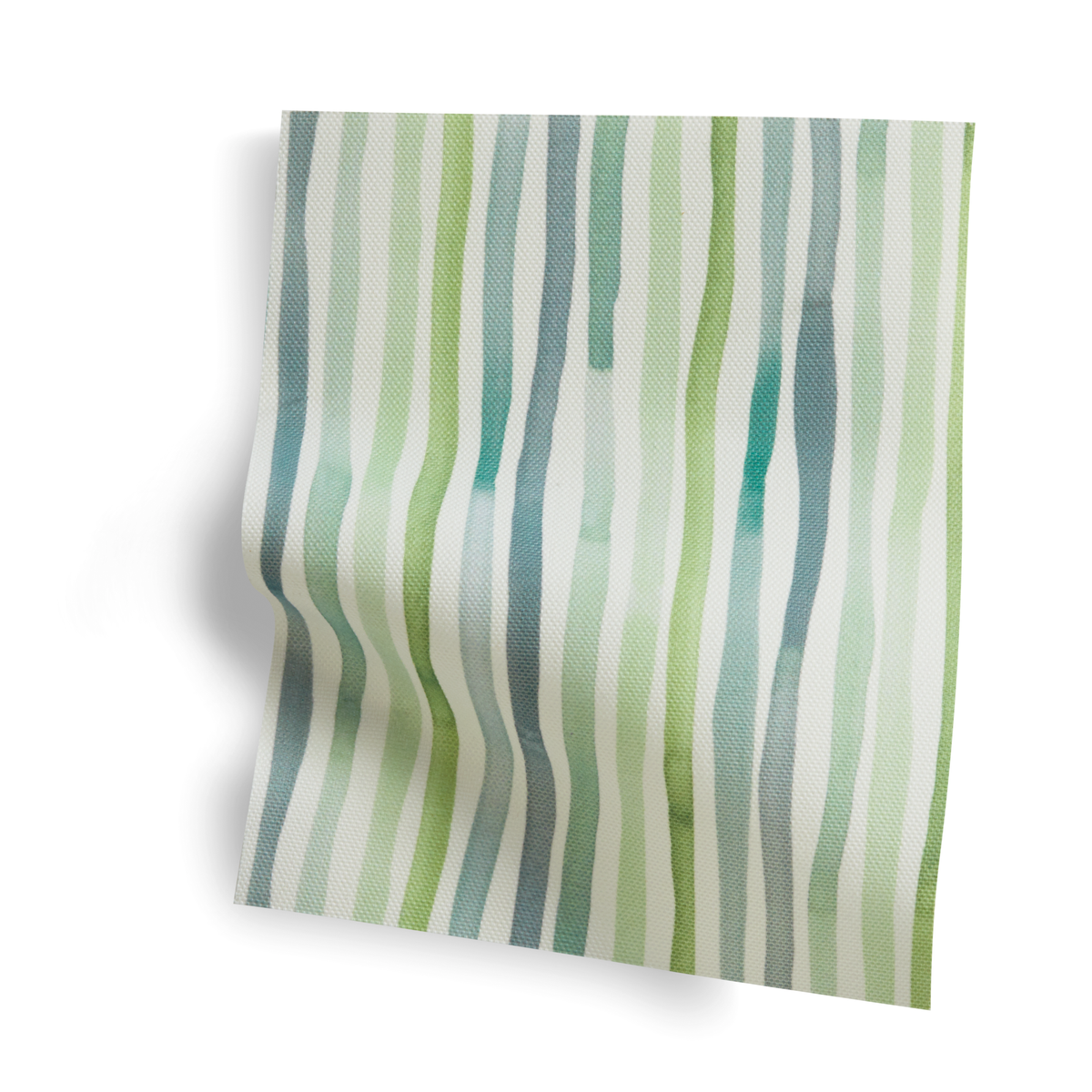 Garden Stripe Fabric in Leafy Green
