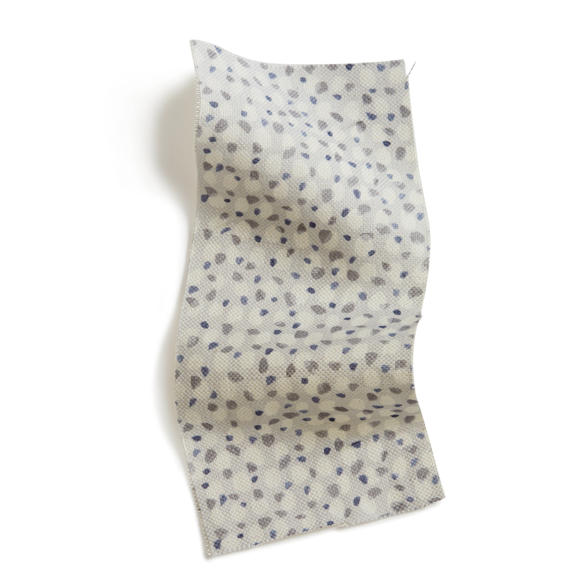 Scattered Dot Fabric in Gray-Blue