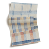 Patchwork Plaid Fabric in Blue/Peach Image 1