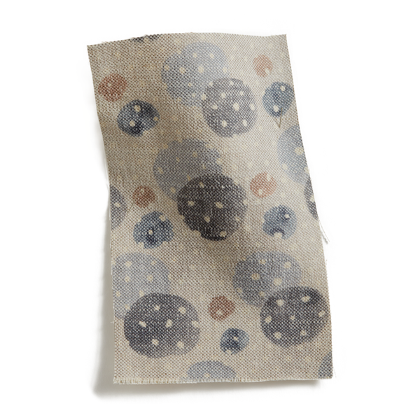 Dobler Dot Fabric in Gray/Natural