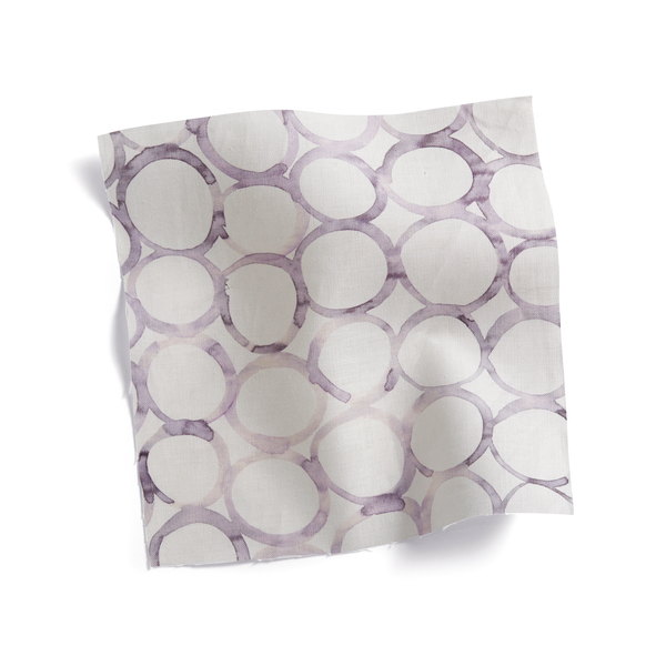 Interlocking Circles Fabric in Lilac