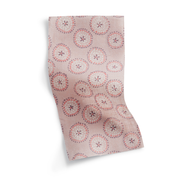 Dotted Floral Fabric in Pale Mauve