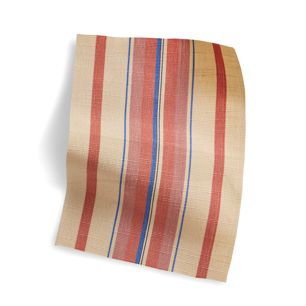 Howland Stripe Fabric in Multi Pink