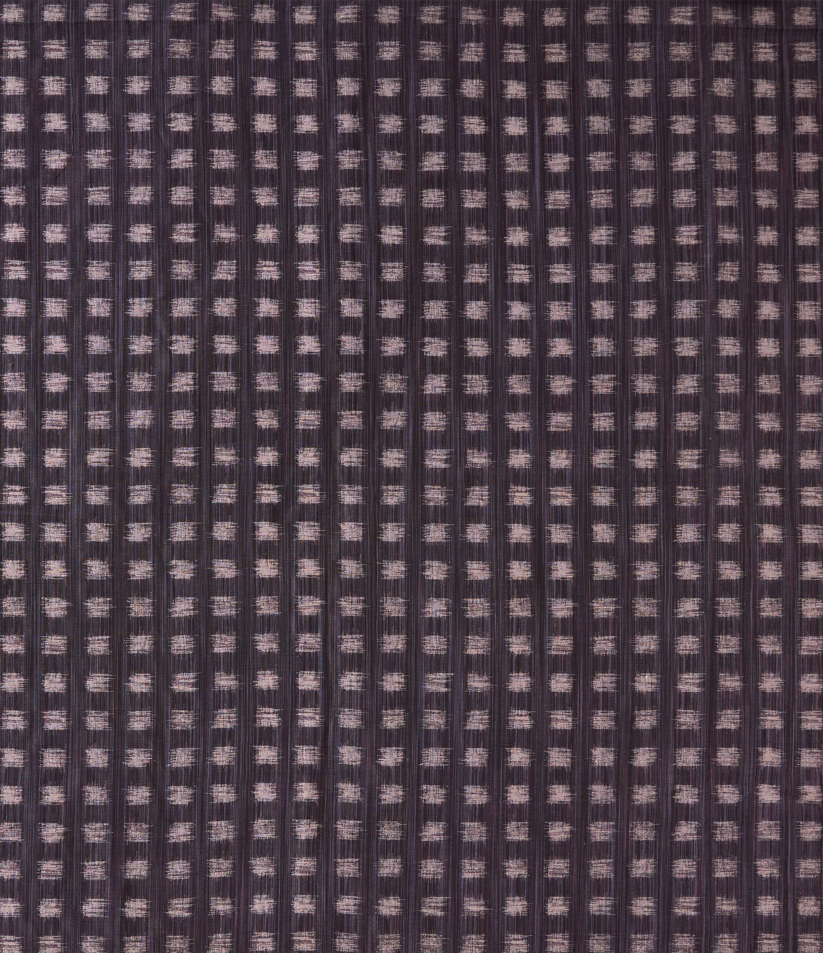 Gridded Ikat Fabric in Dark Plum