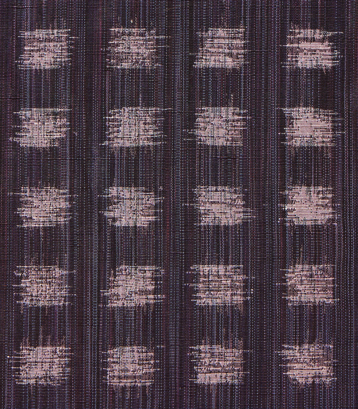 Gridded Ikat Fabric in Dark Plum