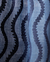 Notched Vines Fabric in Washed Navy Image 6