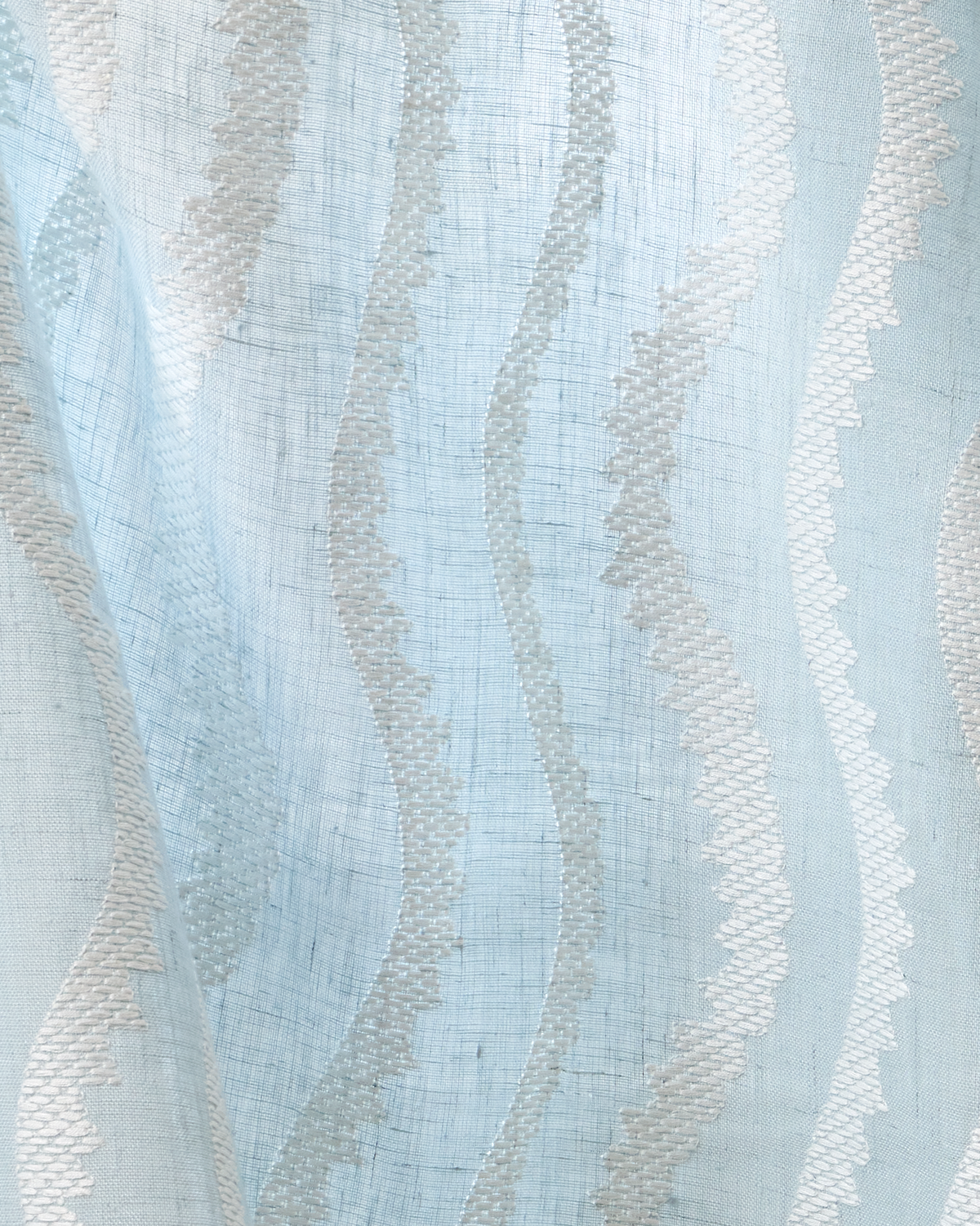 Notched Vines Fabric in Light Blue