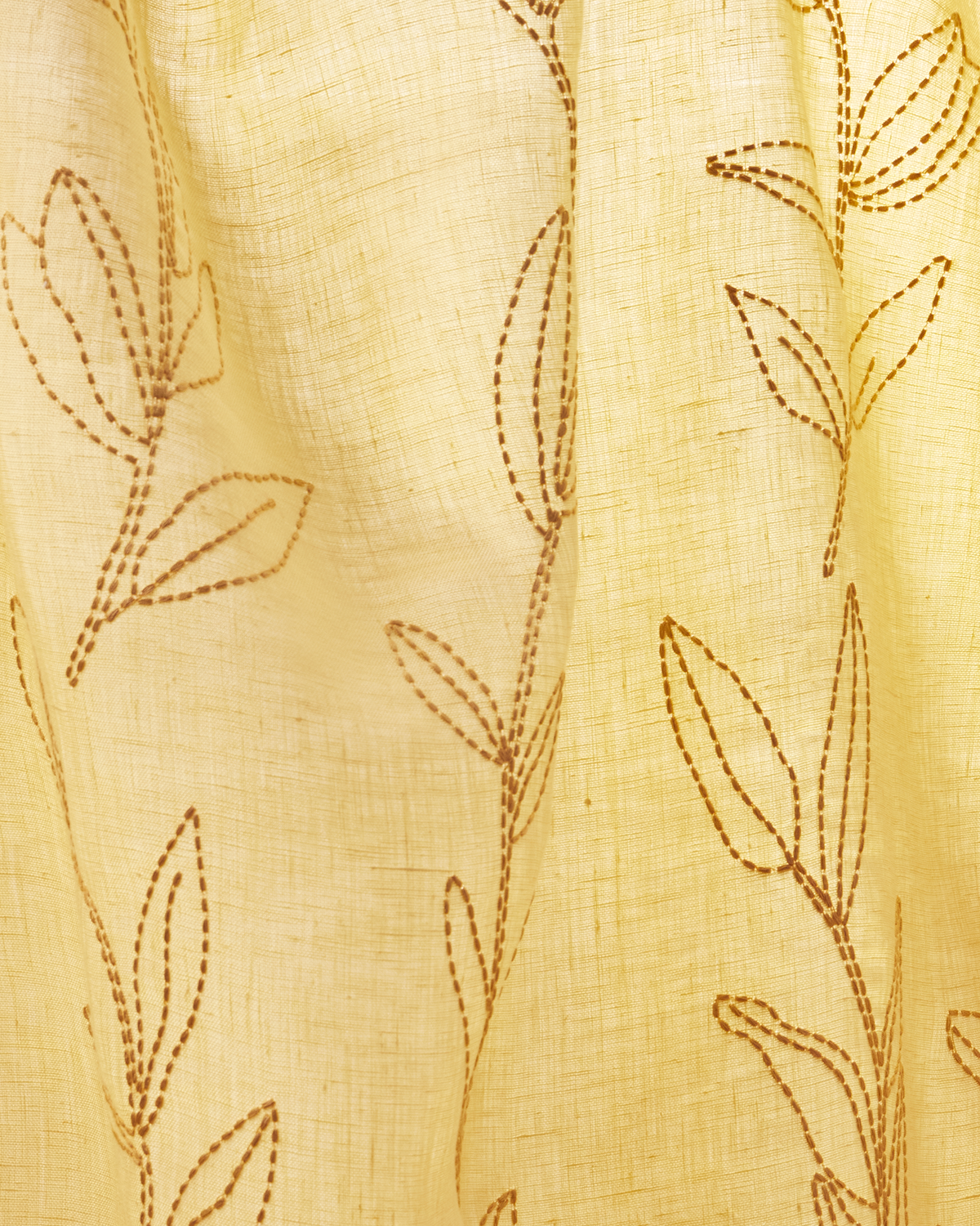 Linear Stem Fabric in Yellow