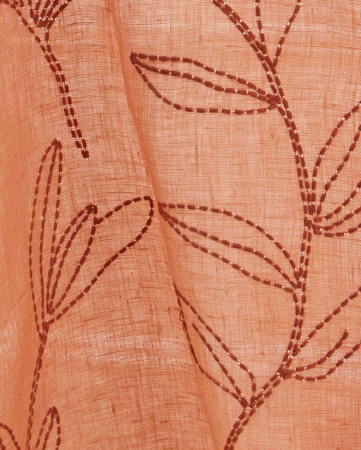 Linear Stem Fabric in Rose