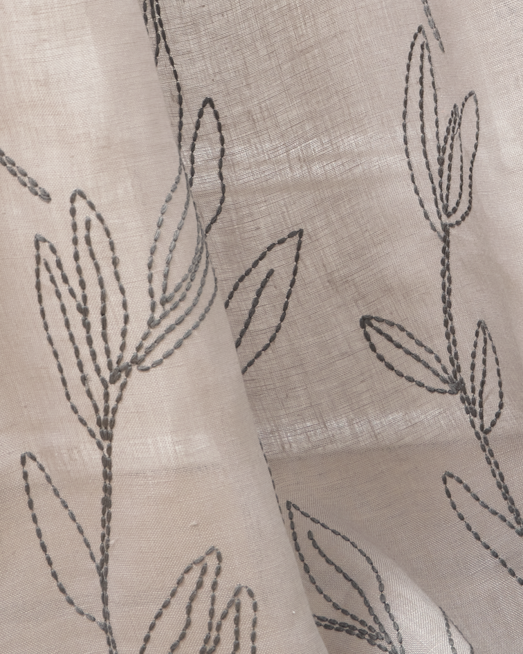 Linear Stem Fabric in Gray