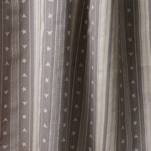 Budding Stripe Fabric in Gray