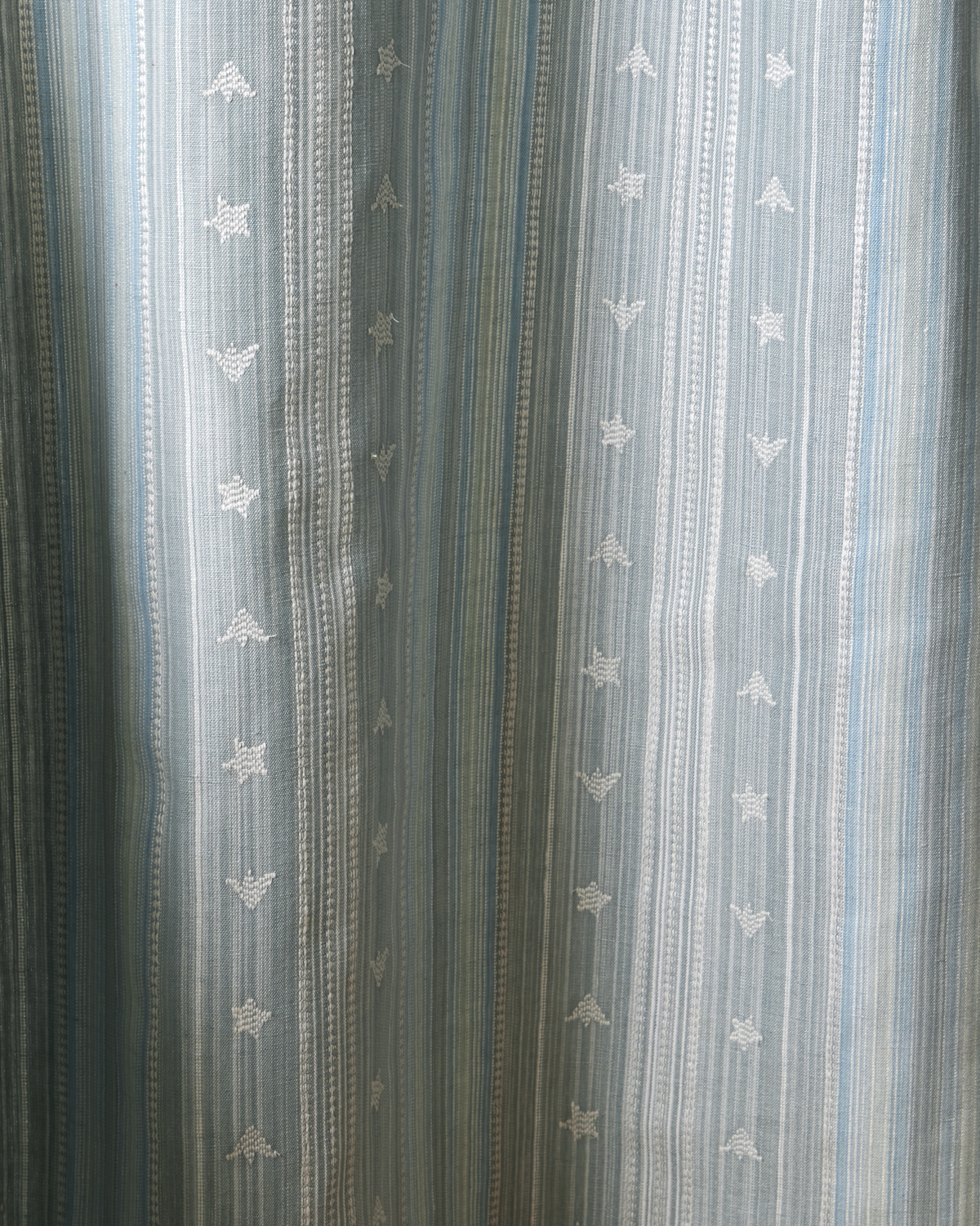 Budding Stripe Fabric in Light Blue