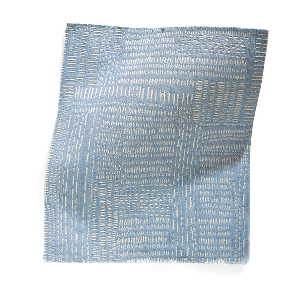Sashiko Stitch Fabric in Pale Mist