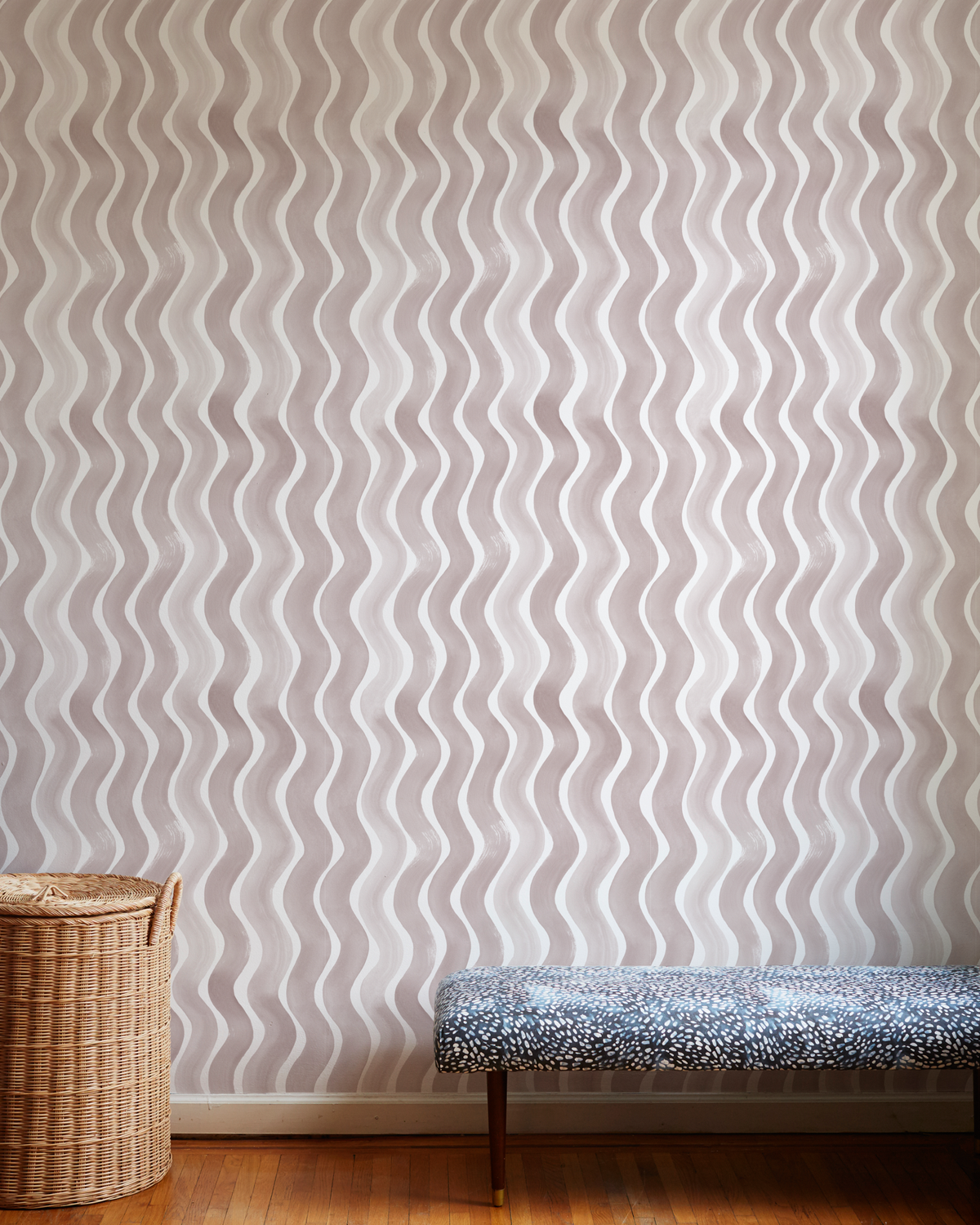 River Wallpaper in Taupe