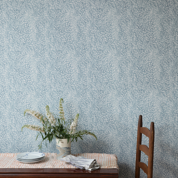 Speckled Wallpaper in Cloud Blue