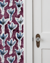 Sprigs Wallpaper in Eggplant/Blue Image 3
