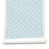 Carved Ogee Wallpaper in Ice Blue Image 1