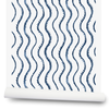 Notched Vines Wallpaper in Navy Image 1